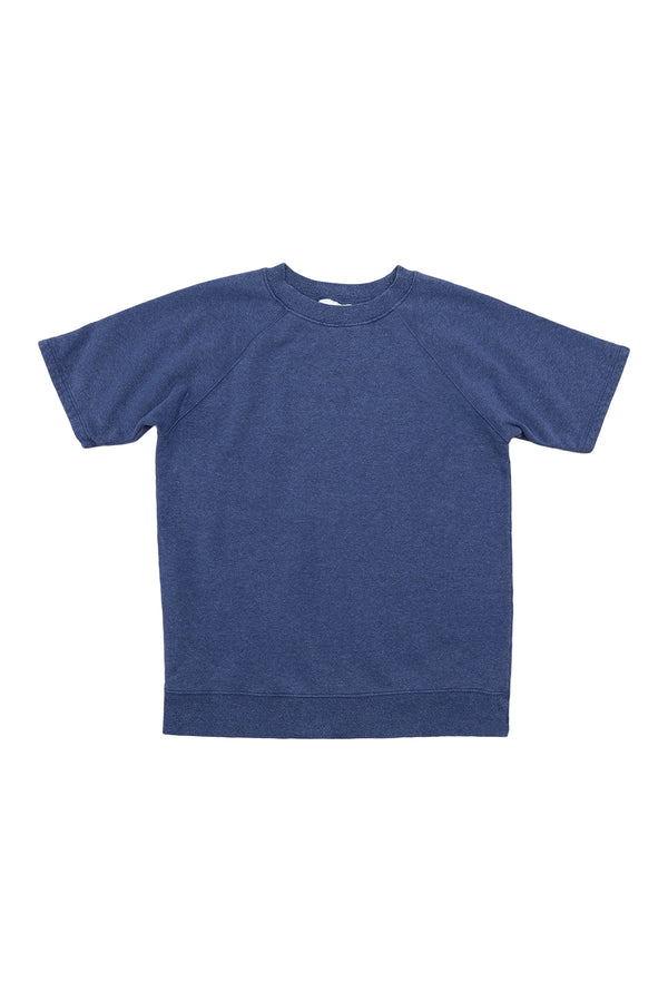 Heathered Magnuson Short Sleeve Raglan | Jungmaven Hemp Clothing & Accessories / Color: Deep Indigo