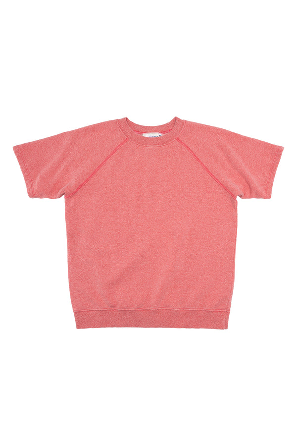 Heathered Magnuson Short Sleeve Raglan | Jungmaven Hemp Clothing & Accessories / Color: Sunset Coral