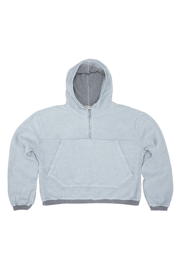 Heathered Osprey Cropped Sweatshirt | Jungmaven Hemp Clothing & Accessories / Color: Diesel Gray