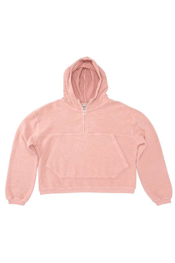 Heathered Osprey Cropped Sweatshirt | Jungmaven Hemp Clothing & Accessories / Color: Pink