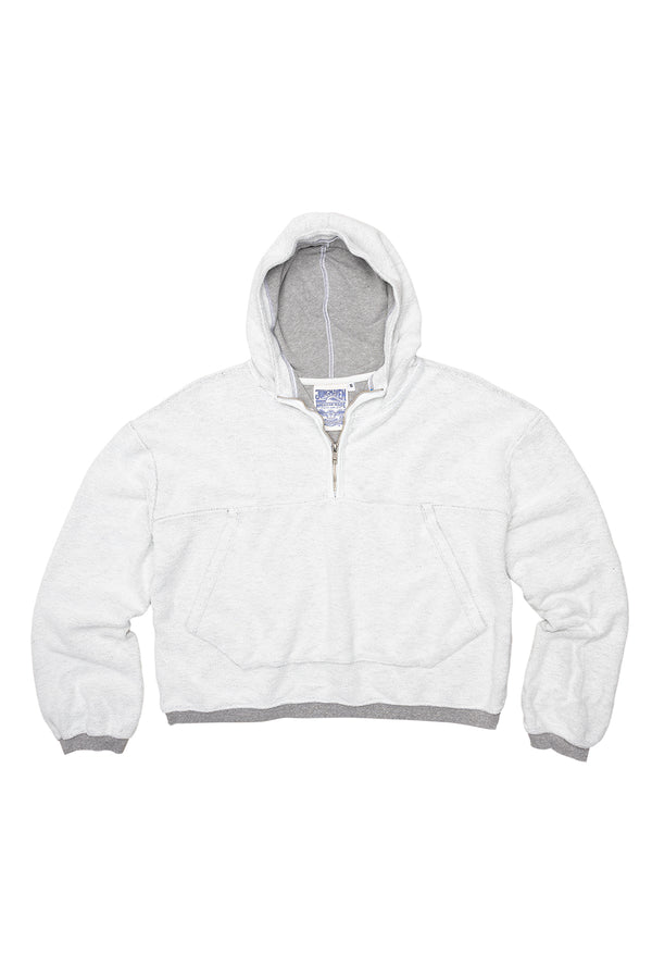 Heathered Osprey Cropped Sweatshirt | Jungmaven Hemp Clothing & Accessories / Color: Washed White
