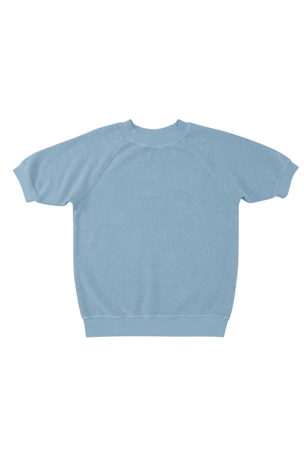 Heathered Short Sleeve Raglan Sherpa| Jungmaven Hemp Clothing & Accessories / Color: Blue Heaven