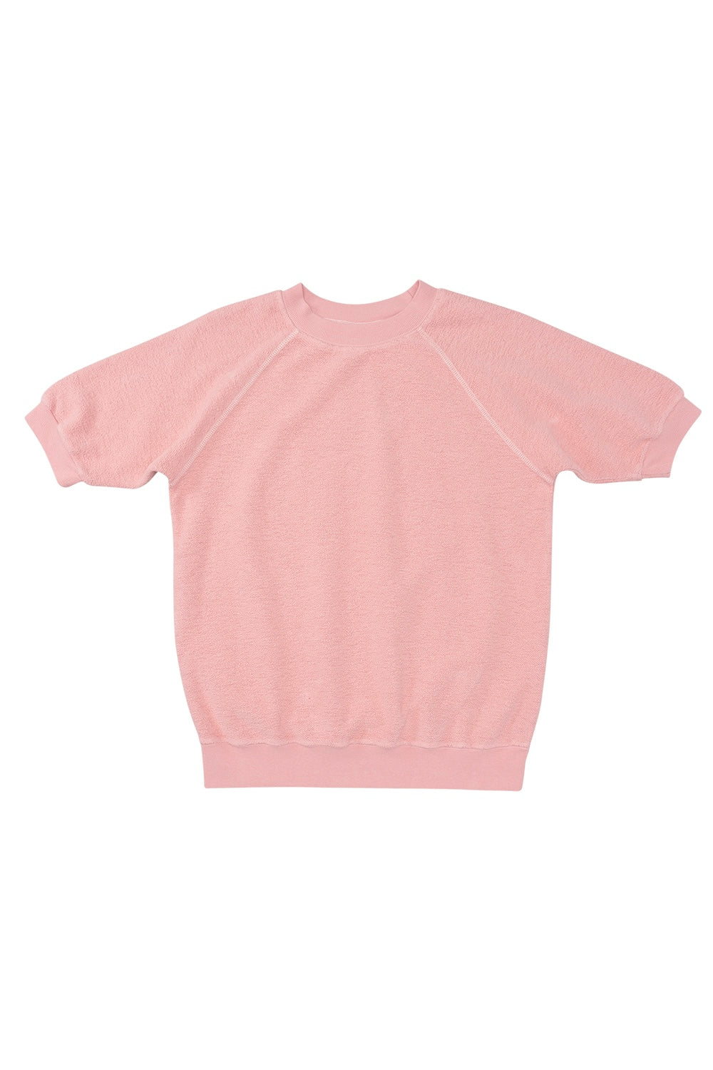 Heathered Short Sleeve Raglan Sherpa| Jungmaven Hemp Clothing & Accessories / Color: Sunset Coral