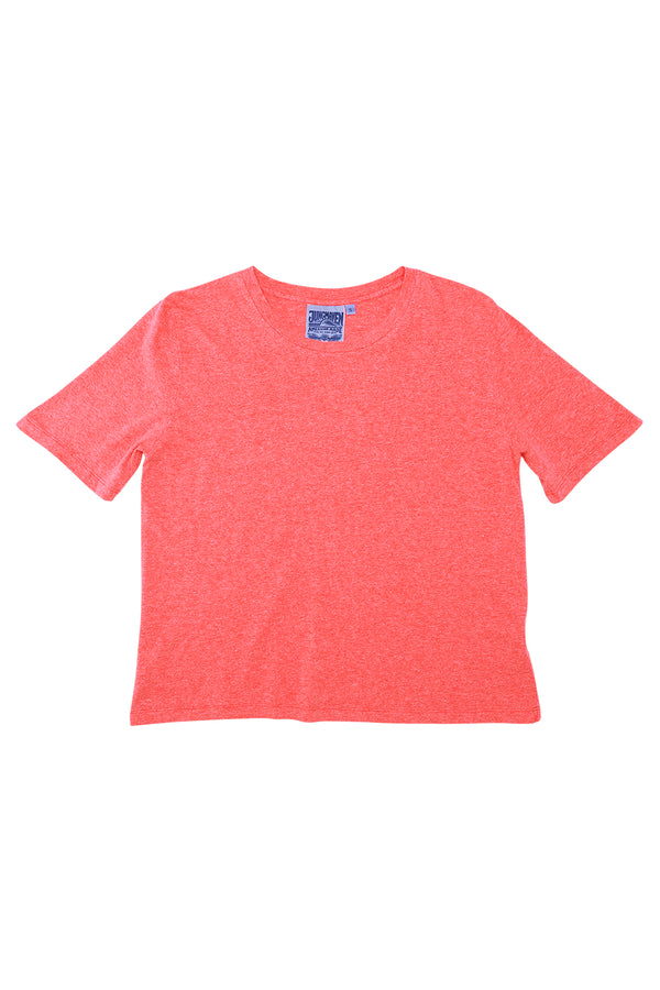 Heathered Silverlake Cropped Tee | Jungmaven Hemp Clothing & Accessories / Color: Sunset Coral
