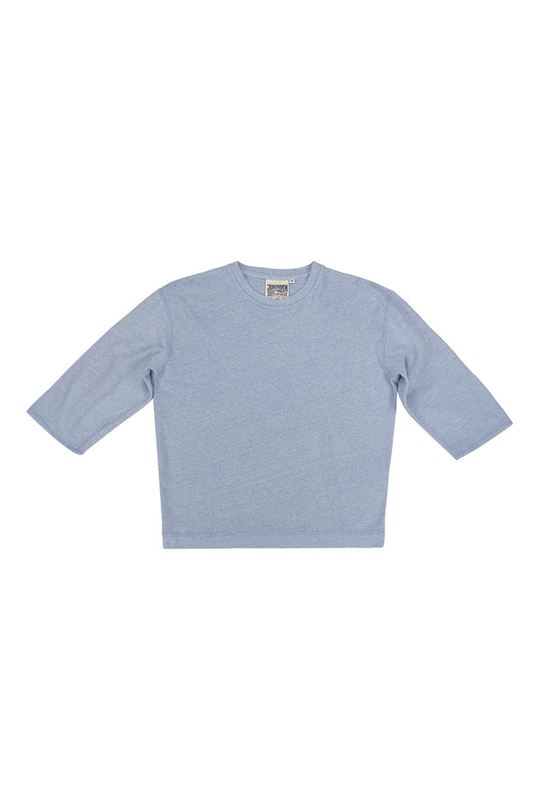 Heathered Cardiff 3/4 Sleeve Tee | Jungmaven Hemp Clothing & Accessories / Color: Coastal Blue