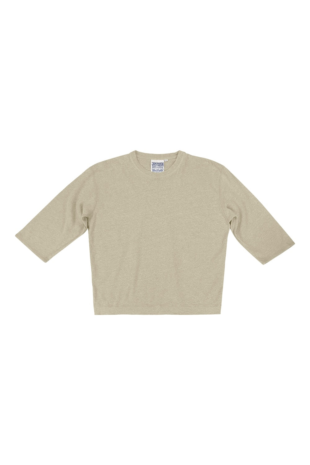 Heathered Cardiff 3/4 Sleeve Tee | Jungmaven Hemp Clothing & Accessories / Color: Desert Khaki