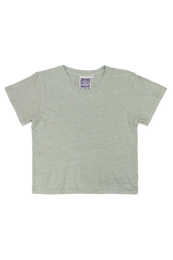 Heathered Cropped Lorel Tee | Jungmaven Hemp Clothing & Accessories / Color: Agave Green