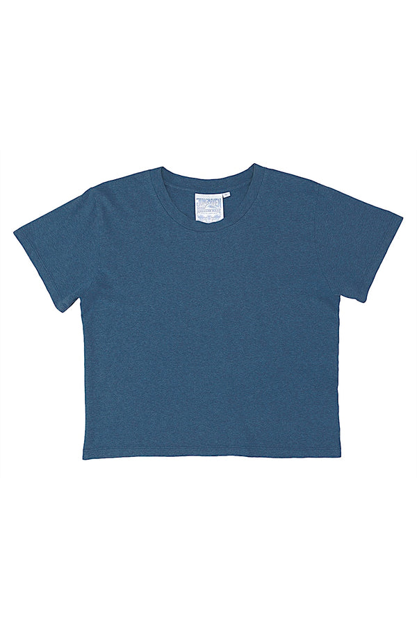 Heathered Cropped Lorel Tee | Jungmaven Hemp Clothing & Accessories / Color: Deep Indigo