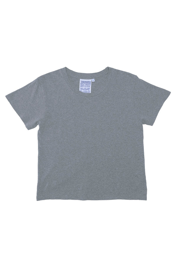 Heathered Cropped Lorel Tee | Jungmaven Hemp Clothing & Accessories / Color: Diesel Gray