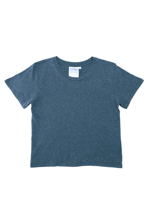 Heathered Cropped Lorel Tee | Jungmaven Hemp Clothing & Accessories / Color: Navy