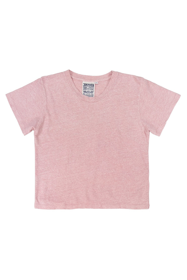 Heathered Cropped Lorel Tee | Jungmaven Hemp Clothing & Accessories / Color: Rose Water