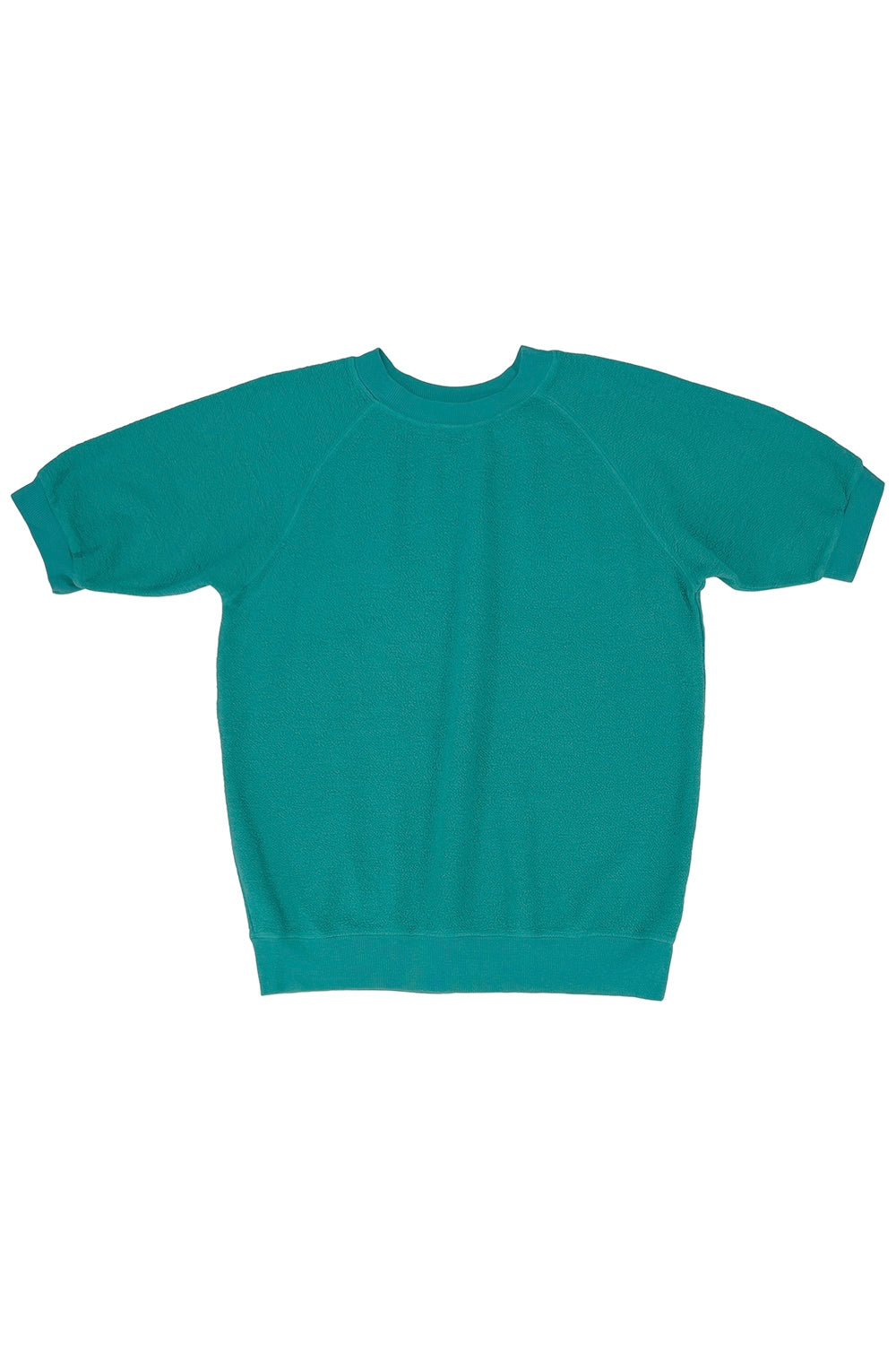 Short Sleeve Raglan Sherpa Sweatshirt | Jungmaven Hemp Clothing & Accessories / Color: Teal