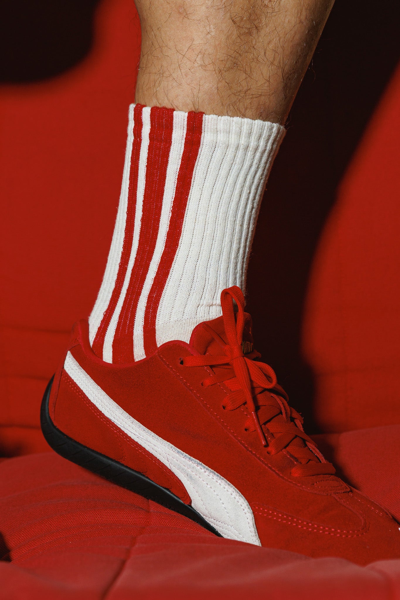 Vertical Stripe Socks by American Trench | USA Made | Jungmaven Hemp Clothing & Accessories / Color: