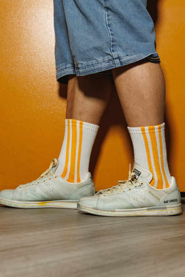 Vertical Stripe Socks by American Trench | USA Made | Jungmaven Hemp Clothing & Accessories / Color: