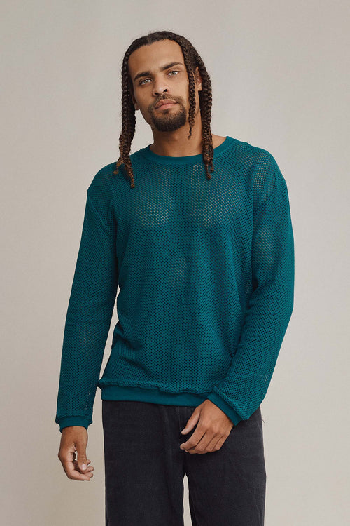 Incline Mesh Long Sleeve Tee | Jungmaven Hemp Clothing & Accessories / model_desc: Davon is 6’0” wearing L