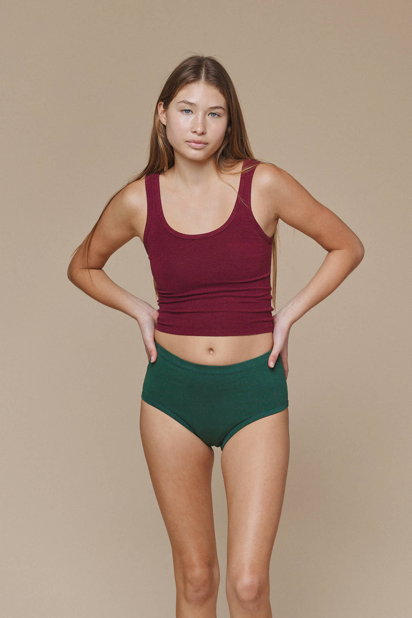 Organic Stretch Cotton Women's Low Rise Underwear in Natural, Made in USA,  Eco Friendly 
