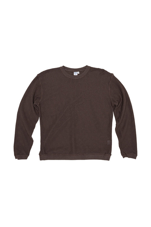 Incline Mesh Long Sleeve Tee | Jungmaven Hemp Clothing & Accessories / Color: Coffee Bean
