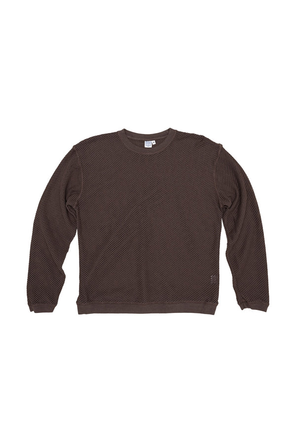 Incline Mesh Long Sleeve Tee | Jungmaven Hemp Clothing & Accessories / Color: Coffee Bean