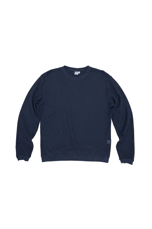 Incline Mesh Long Sleeve Tee | Jungmaven Hemp Clothing & Accessories / Color: Navy