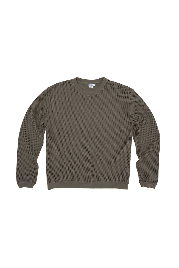 Incline Mesh Long Sleeve Tee | Jungmaven Hemp Clothing & Accessories / Color: Olive Green