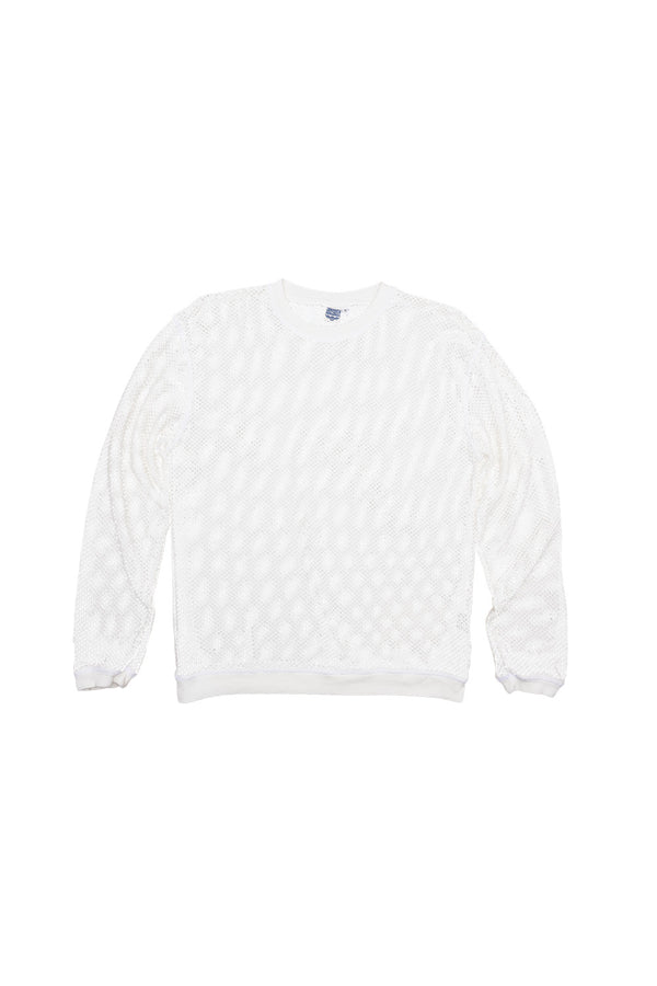 Incline Mesh Long Sleeve Tee | Jungmaven Hemp Clothing & Accessories / Color: Washed White