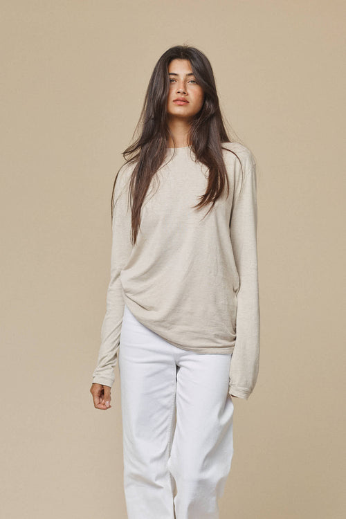 Jung Long Sleeve Tee | Jungmaven Hemp Clothing & Accessories / model_desc: Mia is 5’6” wearing XS