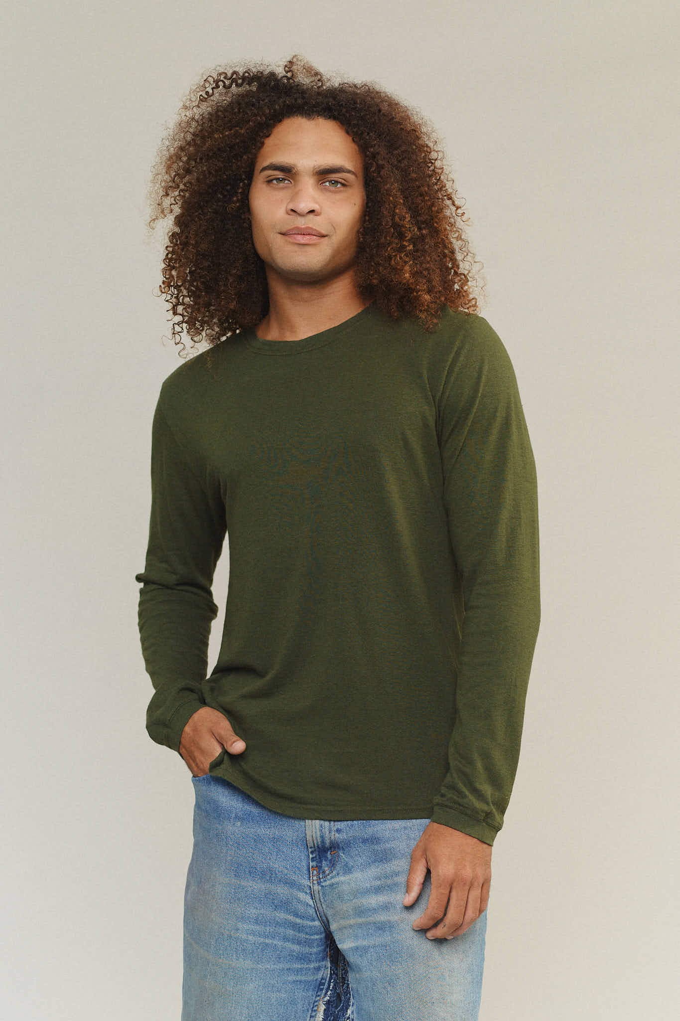 Jung Long Sleeve Tee | Jungmaven Hemp Clothing & Accessories / model_desc: Davon is 6’0” wearing Large