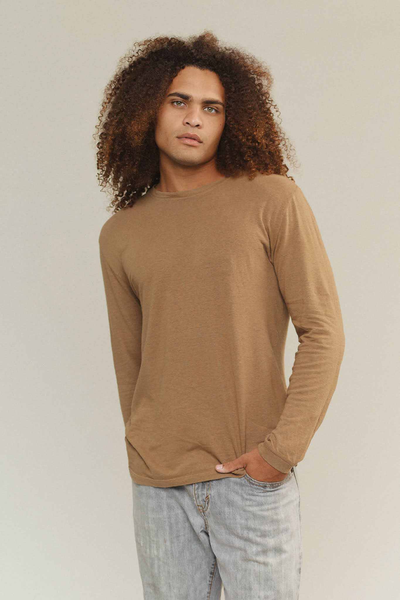 Jung Long Sleeve Tee | Jungmaven Hemp Clothing & Accessories / model_desc: Davon is 6’0” wearing Large