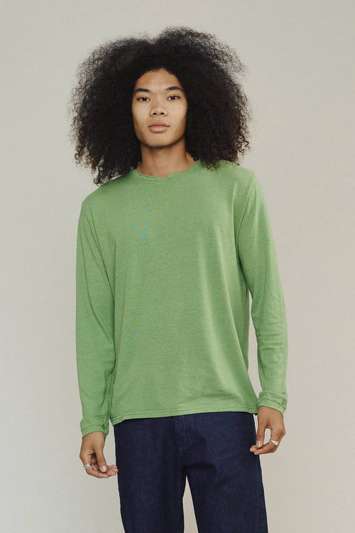 Jung Long Sleeve Tee | Jungmaven Hemp Clothing & Accessories / model_desc: Chaz is 6’2” wearing Large
