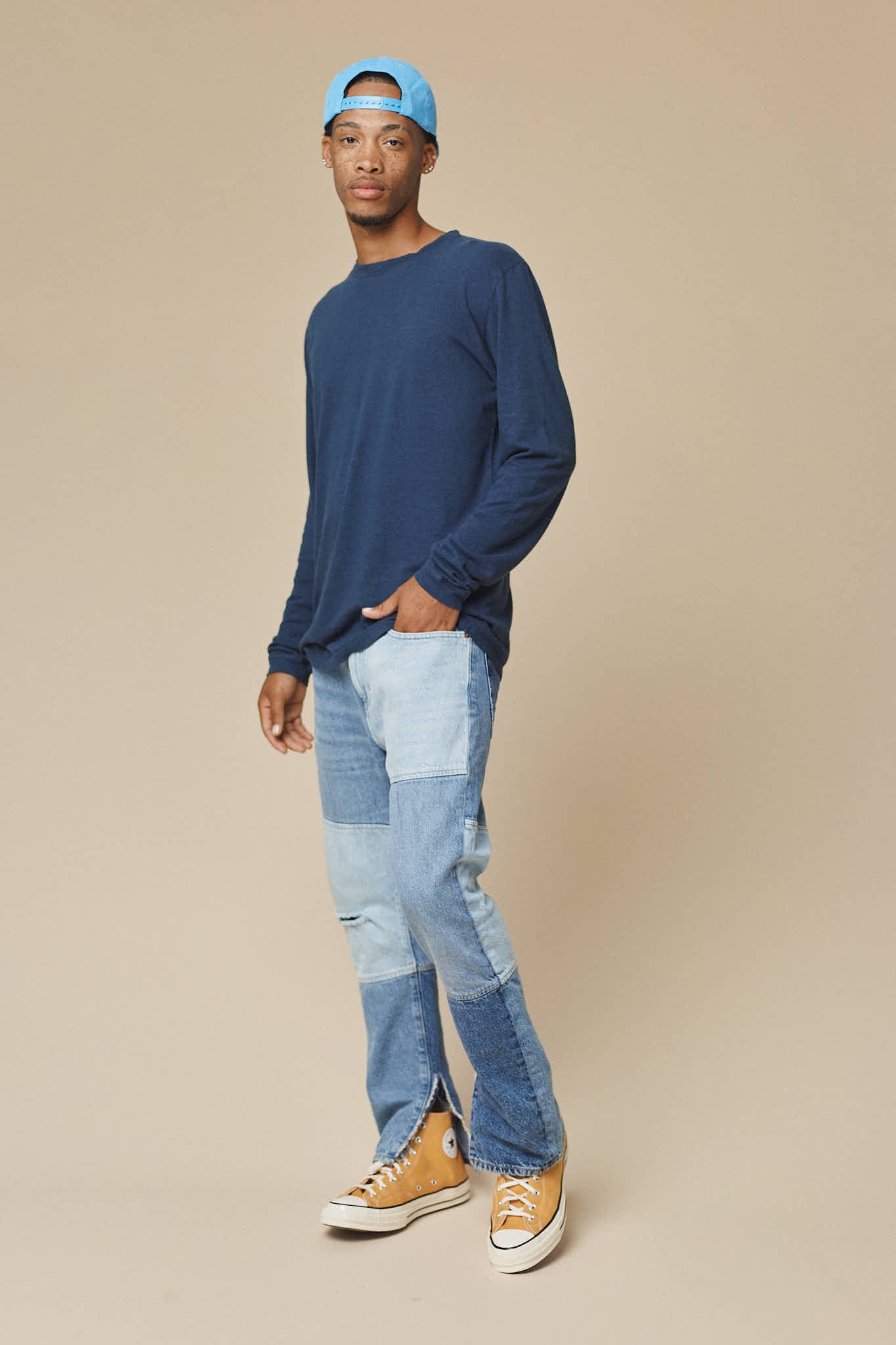 Made To Order Patchworked Portrait Denim Pants - Men - Ready-to-Wear