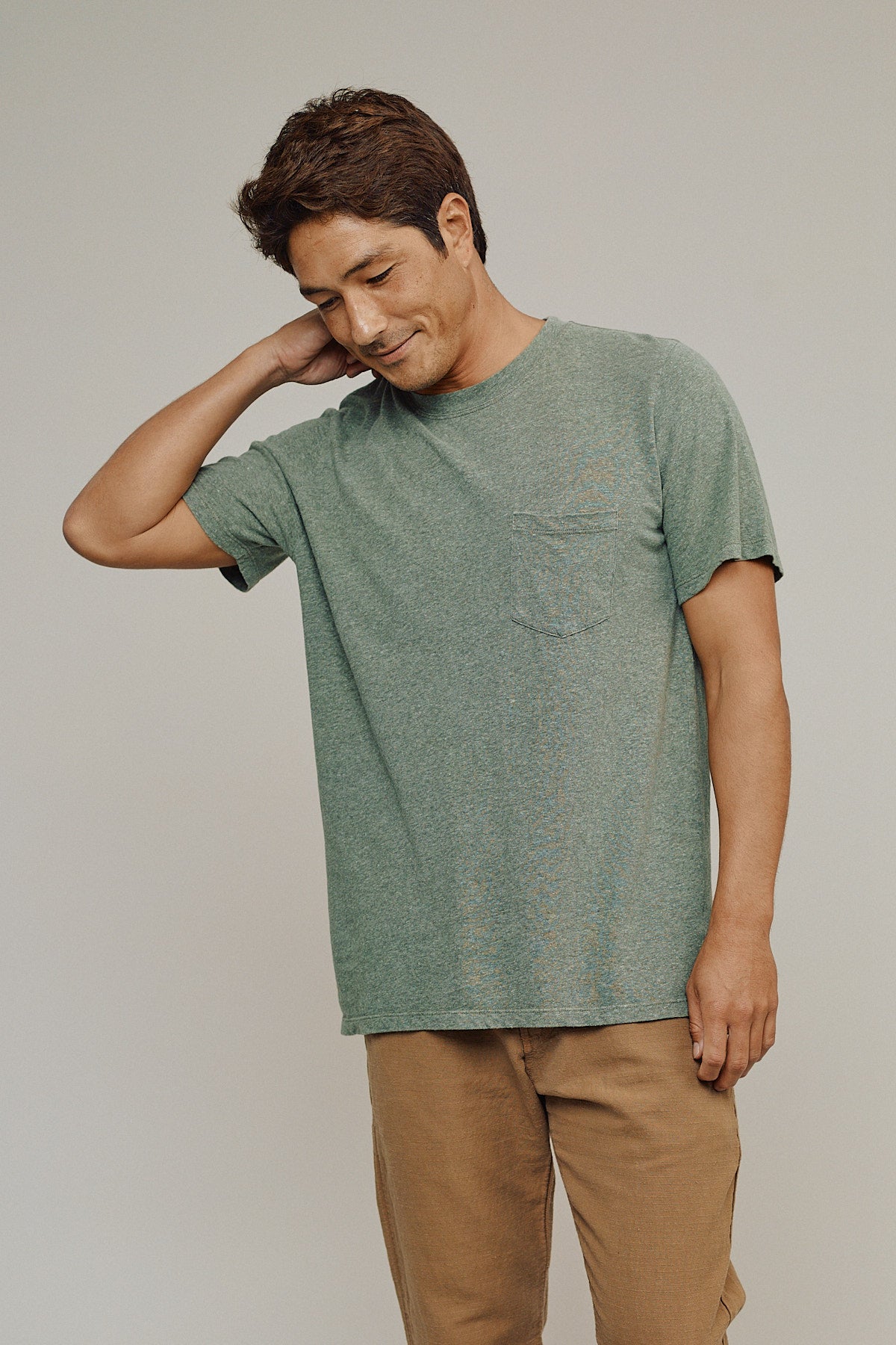 Heathered Jung Pocket Tee | Jungmaven Hemp Clothing & Accessories / Color: