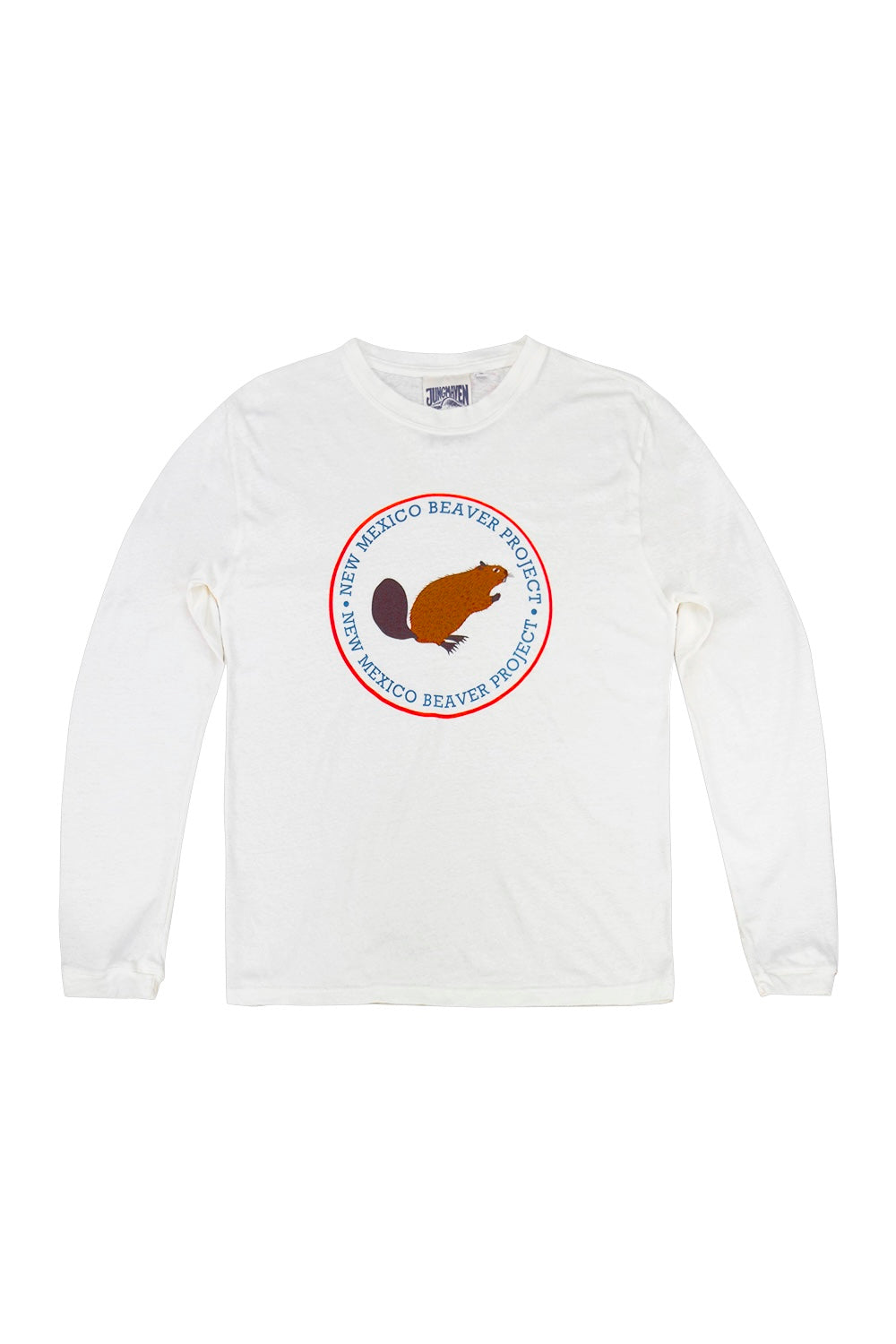 New Mexico Beaver Project Jung Long Sleeve Tee | Jungmaven Hemp Clothing & Accessories / Color: Washed White