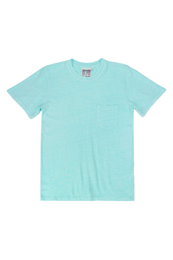 Heathered Jung Pocket Tee | Jungmaven Hemp Clothing & Accessories / Color: Oasis Blue