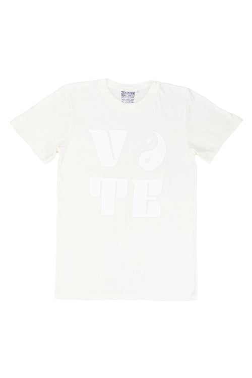 Vote Balance Jung Tee | Jungmaven Hemp Clothing & Accessories / Color: Washed White with White