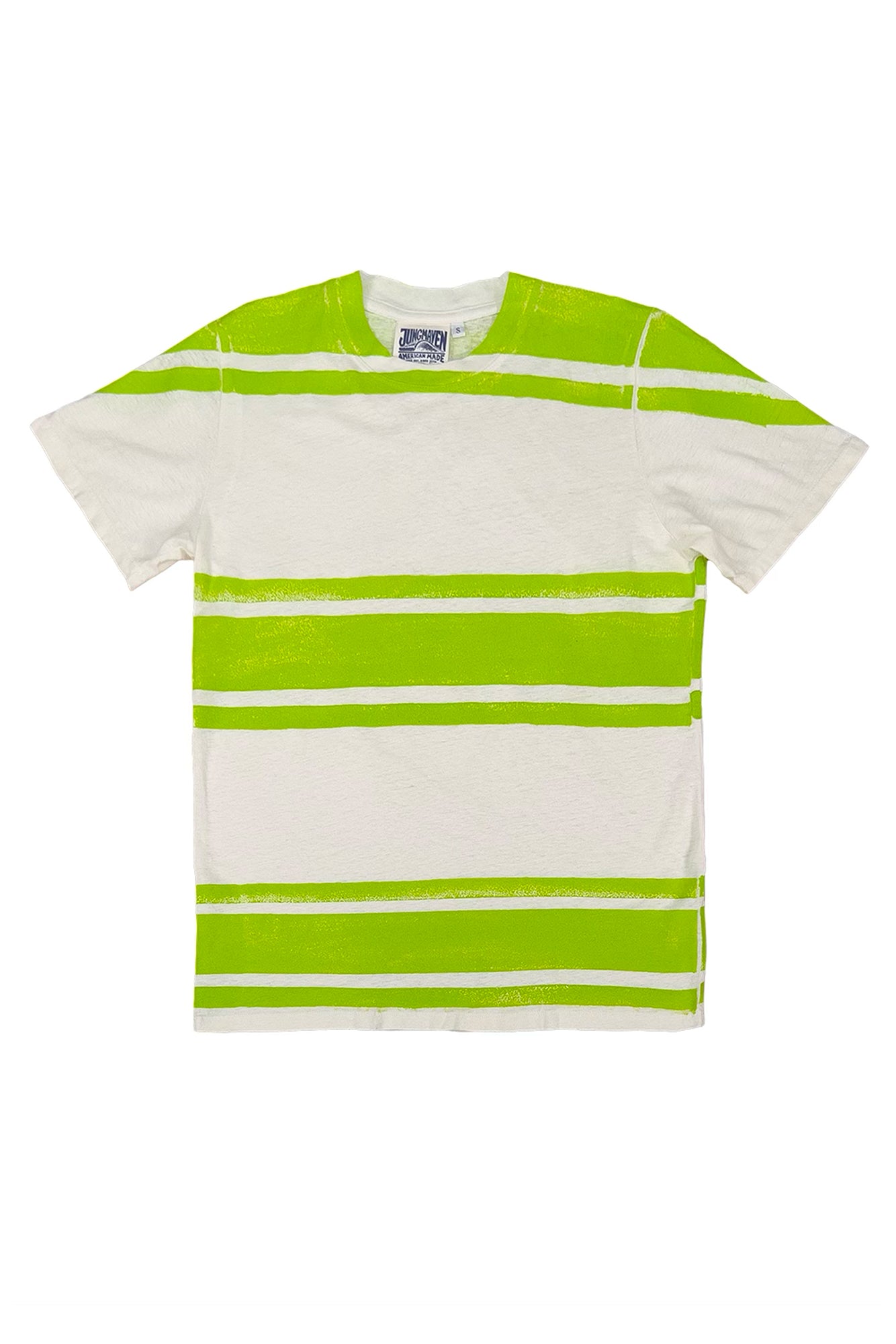 Three Stripe Jung Tee | Jungmaven Hemp Clothing & Accessories / Color: Limelight
