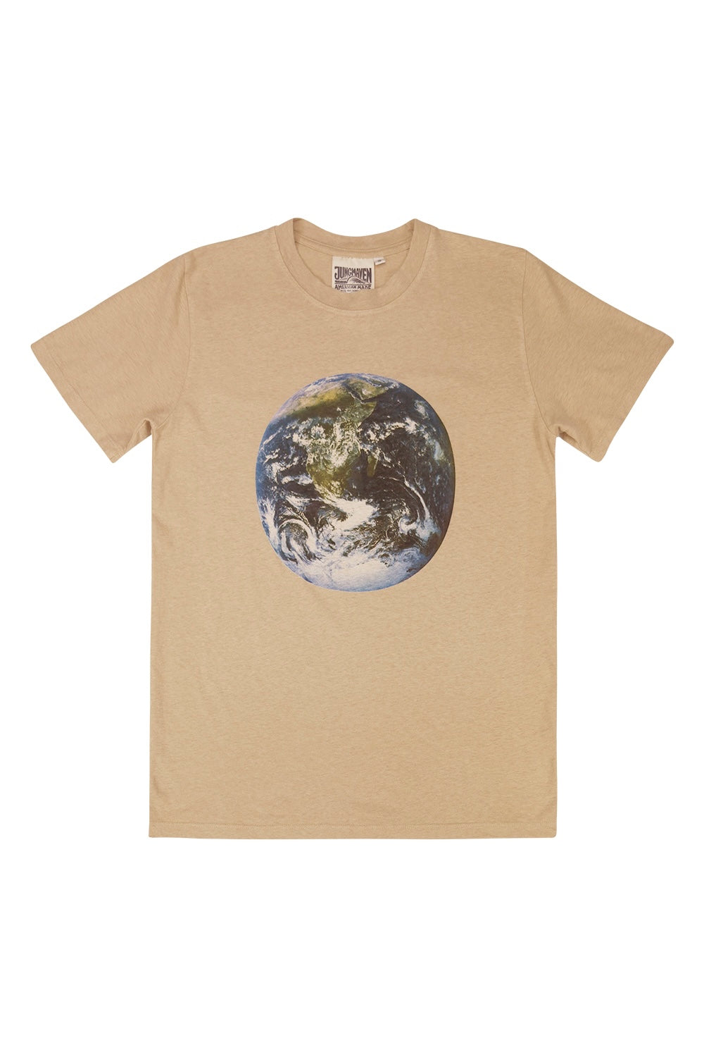 Earth Flag Jung Tee | Jungmaven Hemp Clothing & Accessories / Color: Oat Milk