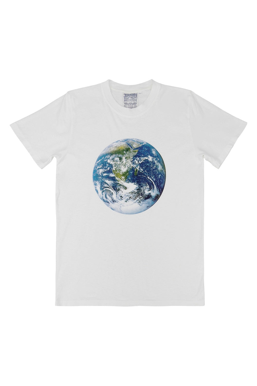 Earth Flag Jung Tee | Jungmaven Hemp Clothing & Accessories / Color: Washed White