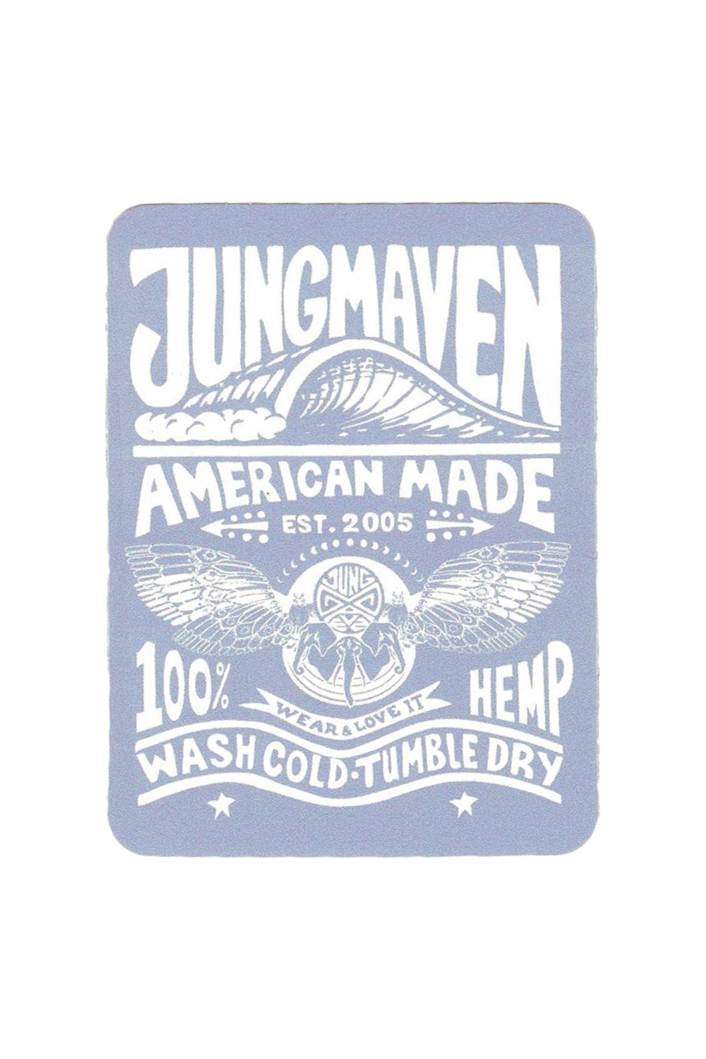 Jungmaven Stickers | Jungmaven Hemp Clothing & Accessories / Color: Chambray