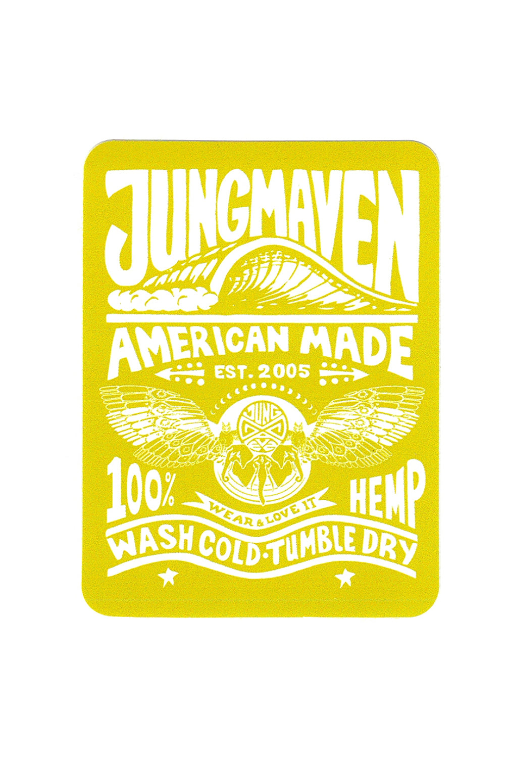 Jungmaven Stickers | Jungmaven Hemp Clothing & Accessories / Color: Limelight