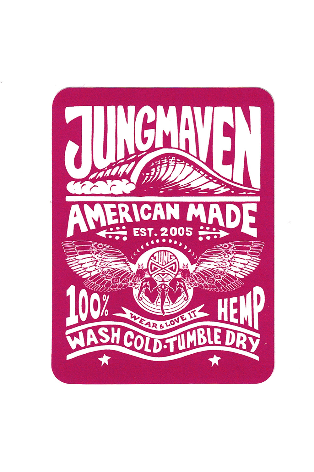 Jungmaven Stickers | Jungmaven Hemp Clothing & Accessories / Color: Pink Grapefruit