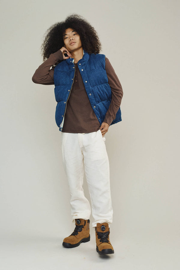 Hemp Denim Vest with Recycled Down | Jungmaven Hemp Clothing & Accessories / Color: