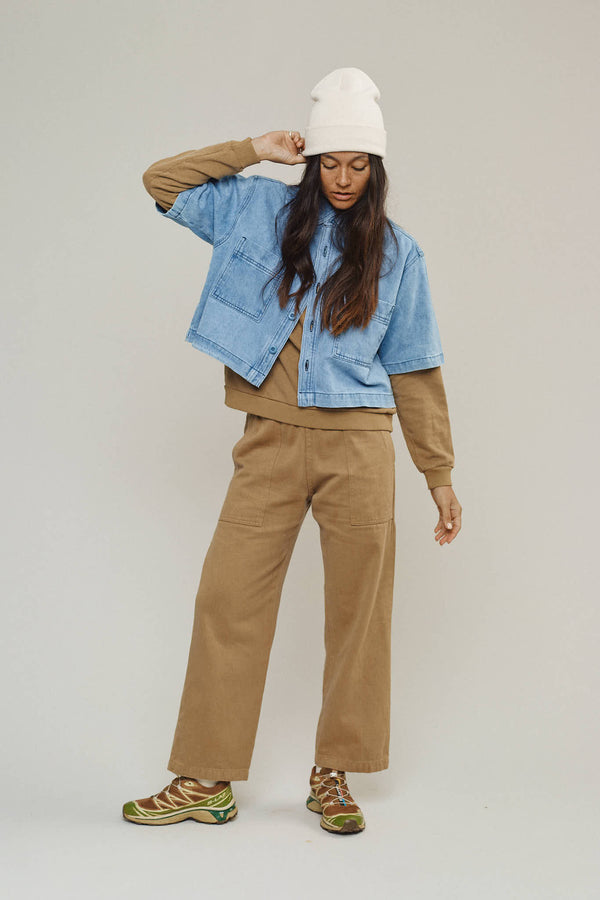 Denim Phinney Shirt | Jungmaven Hemp Clothing & Accessories / Color: