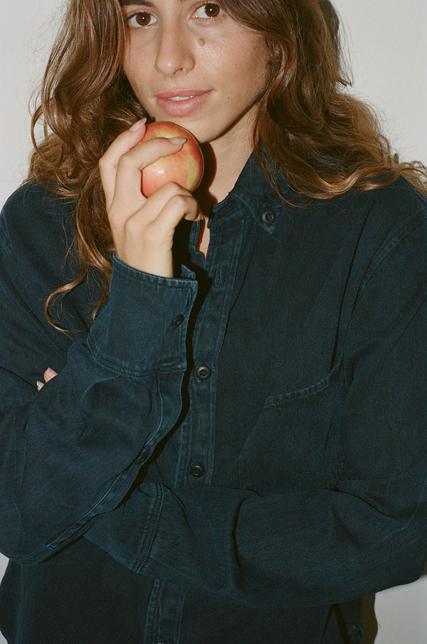 Denim Catalina Button Down Shirt | Jungmaven Hemp Clothing & Accessories / Color: