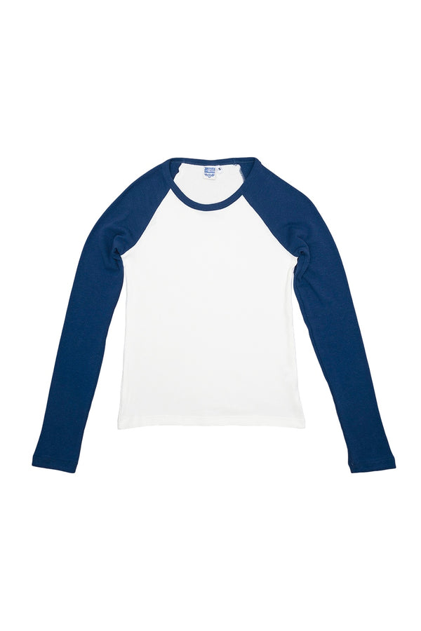Juniper Long Sleeve Baseball Tee | Jungmaven Hemp Clothing & Accessories / Color: Deep Indigo