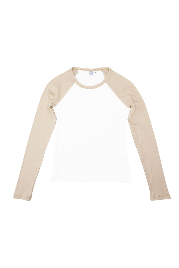 Juniper Long Sleeve Baseball Tee | Jungmaven Hemp Clothing & Accessories / Color: Oat Milk 