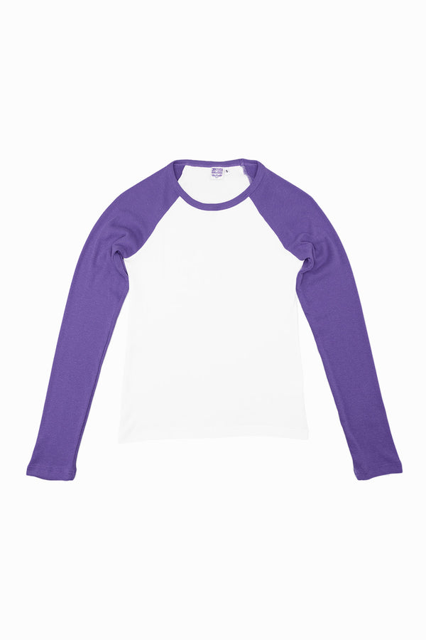 Juniper Long Sleeve Baseball Tee | Jungmaven Hemp Clothing & Accessories / Color: Wisteria
