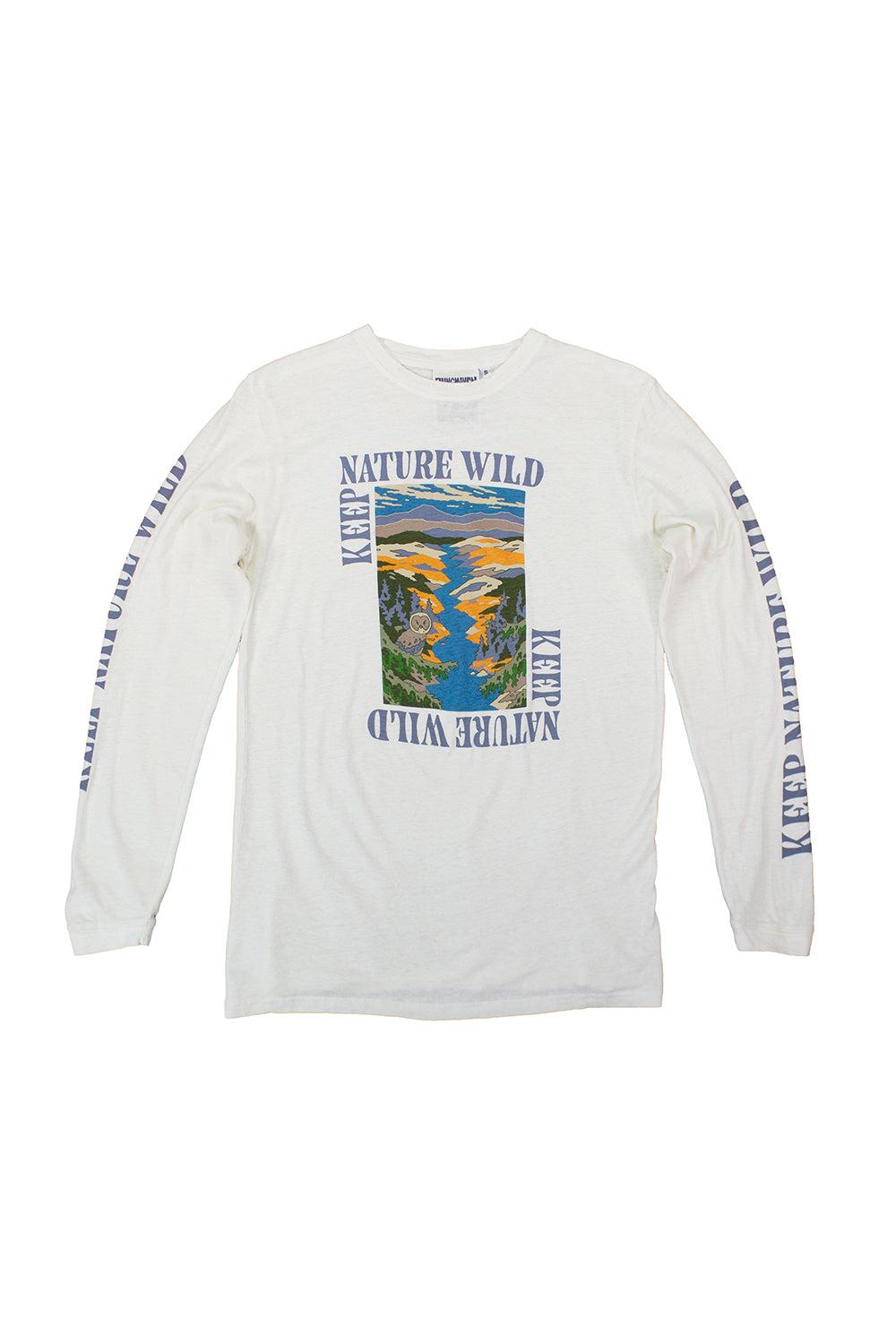 Keep Nature Wild Jung Long Sleeve Tee | Jungmaven Hemp Clothing & Accessories / Color: Washed White