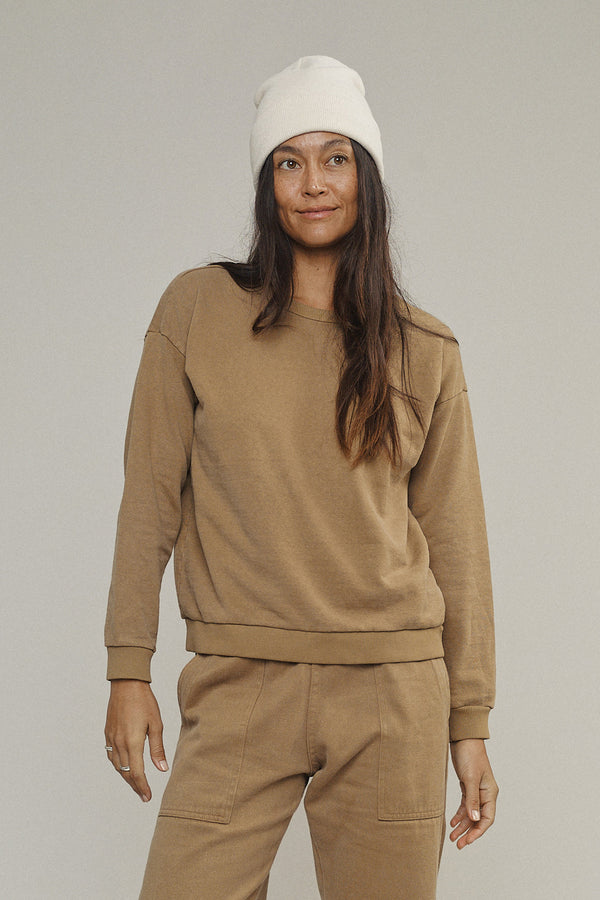 Laguna Cropped Sweatshirt | Jungmaven Hemp Clothing & Accessories / model_desc: Tamiko is 5’8” wearing M