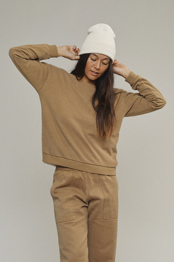 Laguna Cropped Sweatshirt | Jungmaven Hemp Clothing & Accessories / Color: