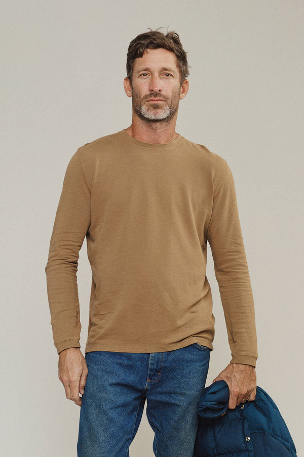 Logan Long Sleeve Tee | Jungmaven Hemp Clothing & Accessories / model_desc: Bryan is 6’1” wearing L